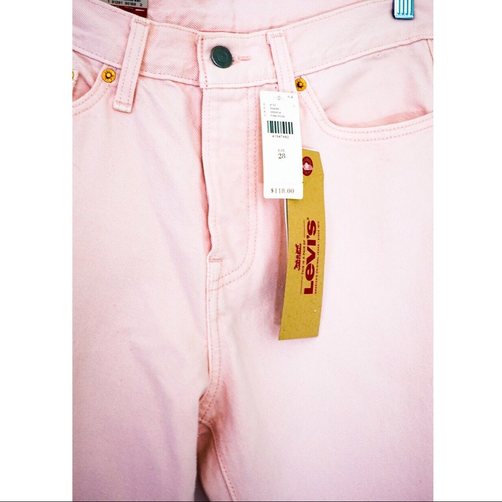 Pink Levi’s Jeans Wedgie Fit High Waisted - Picture 4 of 6
